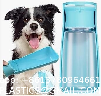 Dog Water Bottle for Walking, Pet Water Dispenser Feeder Container Portable with Drinking Cup Bowl Outdoor Hikin