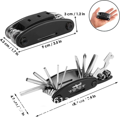 Bike Repair Tool Kit - 16 in 1 Bicycle Multitool Mountain Bike Tool Cycling Maintenance, Bike Hex Key Wrench