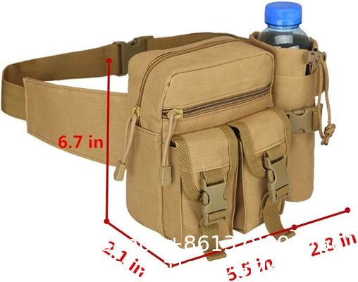 Tactical Waist Bag ornaments Fanny Pack, Utility Belt With Water Bottle Holder, Suitable For Hiking Mountaineeri