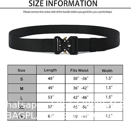 Tactical Belt For Men,ornaments Belts For Men,1.5" Reinforced Nylon Web Work Tactical Belt With Cobra Buckle