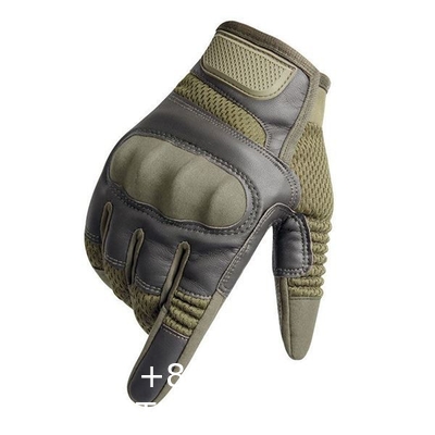 Protective Gear Full Finger Gloves, Motorcycle Tactical Gloves Upgraded Touch Screen Damping Palm Pads Rubber Guard