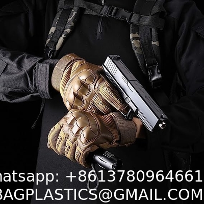 Protective Gear Full Finger Gloves, Motorcycle Tactical Gloves Upgraded Touch Screen Damping Palm Pads Rubber Guard