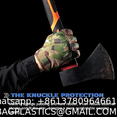 Protective Gear Full Finger Gloves, Motorcycle Tactical Gloves Upgraded Touch Screen Damping Palm Pads Rubber Guard