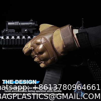 Protective Gear Full Finger Gloves, Motorcycle Tactical Gloves Upgraded Touch Screen Damping Palm Pads Rubber Guard