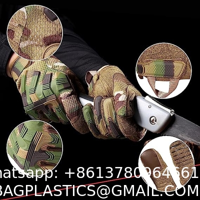 Protective Gear Full Finger Gloves, Motorcycle Tactical Gloves Upgraded Touch Screen Damping Palm Pads Rubber Guard