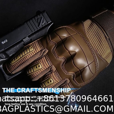 Protective Gear Full Finger Gloves, Motorcycle Tactical Gloves Upgraded Touch Screen Damping Palm Pads Rubber Guard