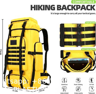 ornaments Tactical Backpack 70L Hiking Backpacks Men Women Molle Army Assault Pack Tactical Bag Rucksack