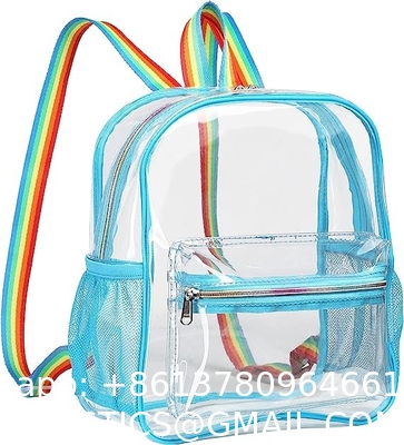 Clear Backpack Heavy Duty - Large Clear Backpacks For School PVC Transparent Bookbag For Students Work Stadium Travel