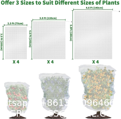 Plant Freeze Protection Covers 32 x 47 Inch Winter Shrub Cover Tree Frost Blanket Drawstring Winter Frost Prote