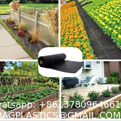 6 x 33 feet Sheet Woven Weed Control Fabric - Stabilized Black Heavy Duty 3 oz/yd² Landscape Ground Cover Membrane