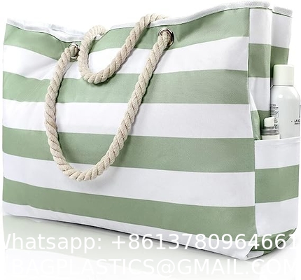 Beach Bag for Women - Large Beach Tote Bag, Waterproof Sandproof Beach Bag with Zipper, Large Swim Pool Beach Tote