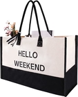 Extra Large Canvas Beach Bag With 2 Side Pockets for Beach, Travel, Cruise, Shopping, Ideal Gift for Women