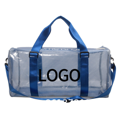 Custom Logo Large Capacity Portable Clear Fitness Pvc Duffel Bag Sport Gym Travel Duffle Beach Bag For Women