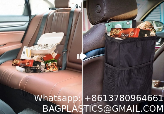 Car Trash Can For Car Cute, Car Trash Bag Bin Hanging Waterproof Automotive Car Garbage Cans Leak Proof Vehicle
