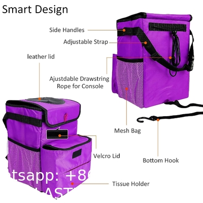 Car Trash Can For Car Cute, Car Trash Bag Bin Hanging Waterproof Automotive Car Garbage Cans Leak Proof Vehicle