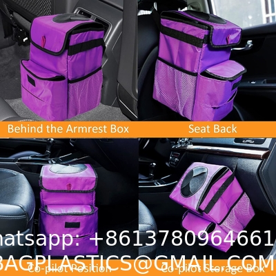 Car Trash Can For Car Cute, Car Trash Bag Bin Hanging Waterproof Automotive Car Garbage Cans Leak Proof Vehicle