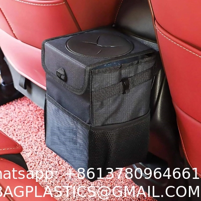 Car Trash Can For Car Cute, Car Trash Bag Bin Hanging Waterproof Automotive Car Garbage Cans Leak Proof Vehicle