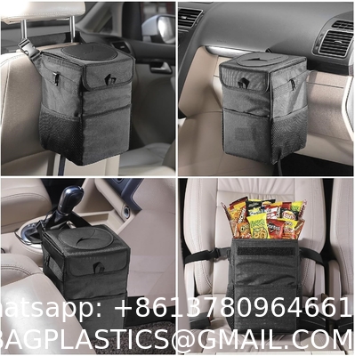 Car Trash Can For Car Cute, Car Trash Bag Bin Hanging Waterproof Automotive Car Garbage Cans Leak Proof Vehicle