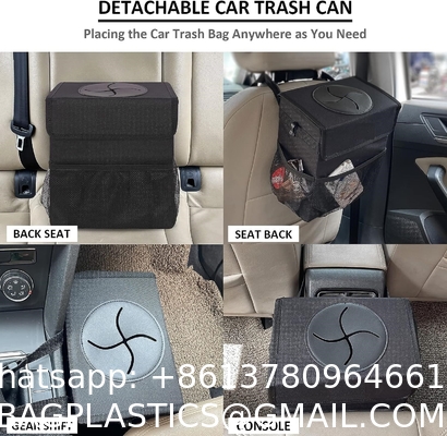 Car Trash Can For Car Cute, Car Trash Bag Bin Hanging Waterproof Automotive Car Garbage Cans Leak Proof Vehicle