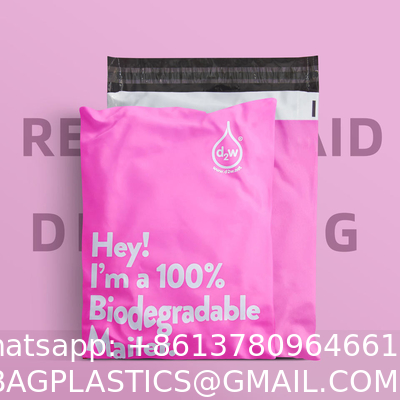Custom Polymailer Courier Bag Clothing Packaging Shipping Mailing Bags Compostable Envelopes 100% Biodegradable D2W
