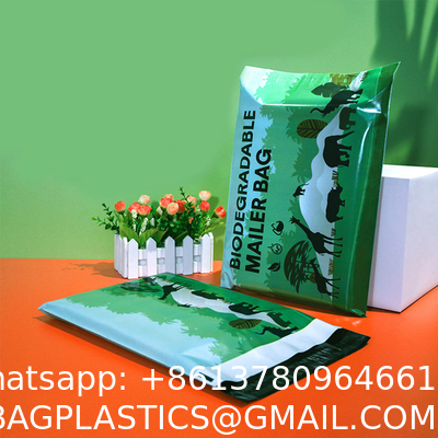 Custom Polymailer Courier Bag Clothing Packaging Shipping Mailing Bags Compostable Envelopes 100% Biodegradable D2W