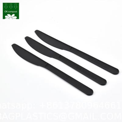 OEM Service 100% PLA Plastic Fully Compostable Quality Disposable Cutlery Biodegradable Spoon Fork Knife Set