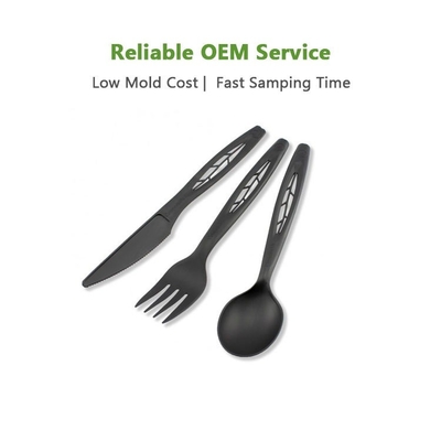 OEM Service 100% PLA Plastic Fully Compostable Quality Disposable Cutlery Biodegradable Spoon Fork Knife Set