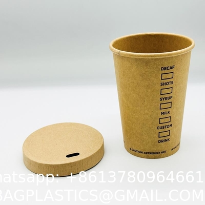 Disposable Kraft Paper Coffee Cup Double Wall Single Wall Salad Bowl With Lid Ice Cream Biodegradable Coffee