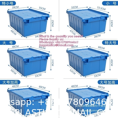 Folding Plastic Stackable Utility Crates 2-Pack, Collapsible Storage Bins With Lids Durable Containers For Home & Garage Organization