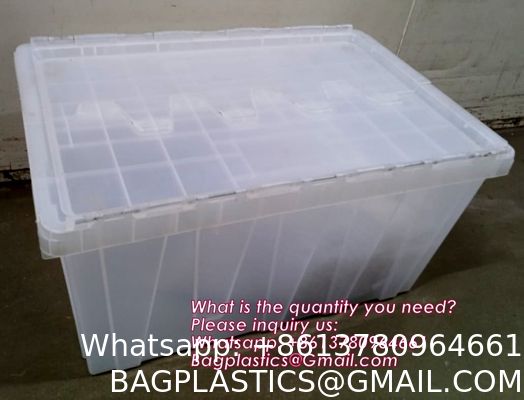 Big Plastic Crates Heavy Duty Bulk Storage Containers Large Collapsible Pallet Box Recyclable Bulk Cargo Storage Foldable Pallet Box Industrial Commercial Stackable Plastic Pallet Box