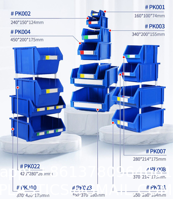 Plastic Shelf Bins, Heavy Duty Storage Bins For Garage, Closet, And Drawer Organization OEM Plastic Warehouse Stackable Storage Pick Bin For Small Accessories