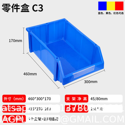 Small Parts Storage Solution Virgin Plastic PP Stack Hang Bins For Organizing Storage Boxes & Bins For Tool & Packaging Use