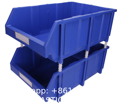 Stackable Warehouse Storage Crates Plastic Shelf Bin Boxes For Part Bins Heavy Duty Industrial Tool Part Storage Bin Stackable Plastic Bins Wall Mounted Warehouse Shelf Screw Bins