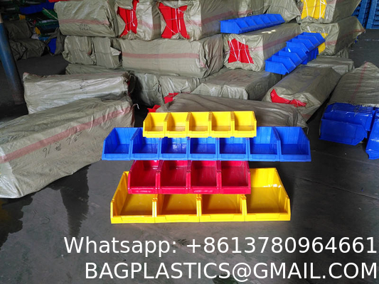 Workshop Hanging Box Plastic Container Tool Spare Parts Storage Bins Shelves Injection Stackable Rack Divisible Organizer