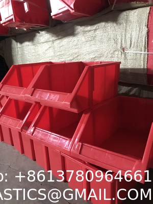 Workshop Hanging Box Plastic Container Tool Spare Parts Storage Bins Shelves Injection Stackable Rack Divisible Organizer
