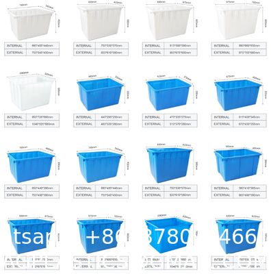 90l 120l 160l 200l 300l 400l Rectangular Nesting Poly Water Storage Tank Lightweight Injection Molded Plastic Express Storage Boxes Low Price Crates for Warehousing
