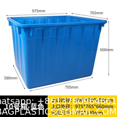 Square Plastic Aquatic Storage Tank Plastic Crate Moving Box China Factory Wholesale Plastic Crates for Fruits and Vegetables Stackable Moving Crates