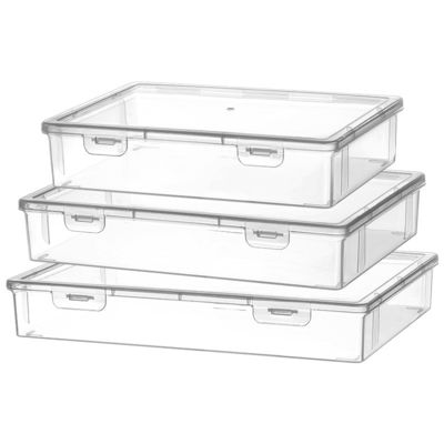 Sustainable Household Simple Large-Capacity Translucent Sticky Note Flip Storage Box Square Card Accessories Stationery Desktop Storage Box With Lid