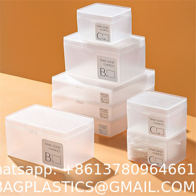 Desktop Office Supplies, Desk Organizers, Clear Accessories, Dustproof Organizer Storage Small Items Frosted Storage Box Transparent Desktop Sundries Storage Box With Lid Drawer Storage Box