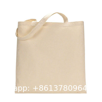 Sustainable Eco Friendly Custom Logo Shopping Handbag Eco-Friendly Reusable Groceries Tote 100% Natural Organic Cotton Canvas Bag