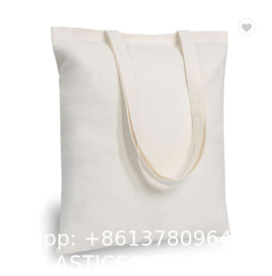 Sustainable Eco Friendly Custom Logo Shopping Handbag Eco-Friendly Reusable Groceries Tote 100% Natural Organic Cotton Canvas Bag
