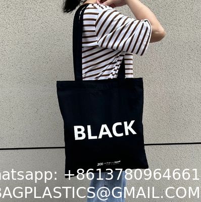 Customised Reusable Shopping Cotton Tote Bag Personalised Blank Canvas Bag Large Capacity Sturdy Durable Shopping Bag