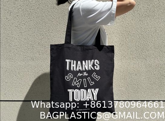 Customised Reusable Shopping Cotton Tote Bag Personalised Blank Canvas Bag Large Capacity Sturdy Durable Shopping Bag