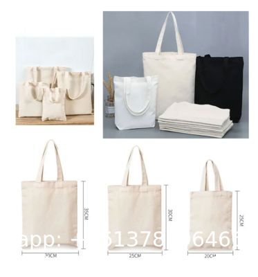 Custom Cotton Canvas Tote Bag Cotton Canvas Bag Reusable Shopping Bags Silk Screen Branded Strap Tote Bag Cotton Canvas Shopping Bag Custom Printed Logo Recycled Cotton Canvas Shopping Tote Daily