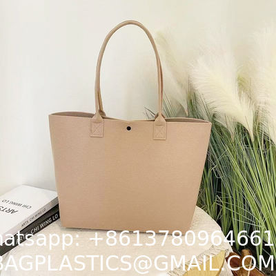 Wholesale Fashion Felt Handbags Custom Logo Colorful Felt Shopping Gift Bag Felt Tote Bag Custom Logo Eco-Friendly Casual Large Capacity Felt Tote Women Felt Bag Handbags Wool Felt Shopping Bag
