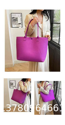 Wholesale Fashion Felt Handbags Custom Logo Colorful Felt Shopping Gift Bag Felt Tote Bag Custom Logo Eco-Friendly Casual Large Capacity Felt Tote Women Felt Bag Handbags Wool Felt Shopping Bag