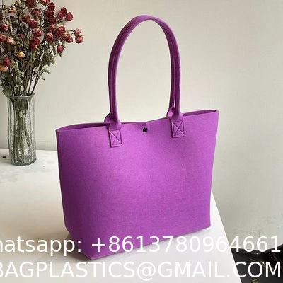 Wholesale Fashion Felt Handbags Custom Logo Colorful Felt Shopping Gift Bag Felt Tote Bag Custom Logo Eco-Friendly Casual Large Capacity Felt Tote Women Felt Bag Handbags Wool Felt Shopping Bag