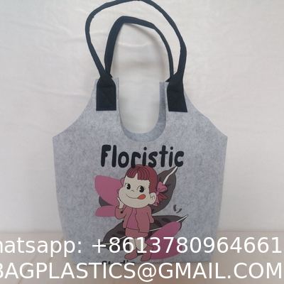 sustainable Eco Friendly Custom Logo Women'S Large Capacity Grocery Felt Bag Reusable Colorful Felt Shopping Tote Bags For Shopping