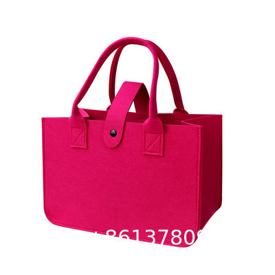 Logo DIY Personalized Grocery Bag Wholesale Shopping Bags Customization Cheap Handbags Casual Felt Women Shopping Handbags For Daily Use