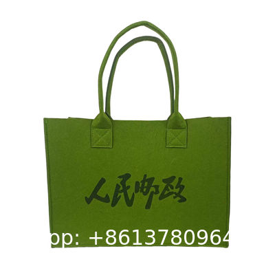 Eco Friendly Custom Logo Women'S Large Capacity Grocery Felt Bag Reusable Colorful Felt Shopping Tote Bags For Shopping